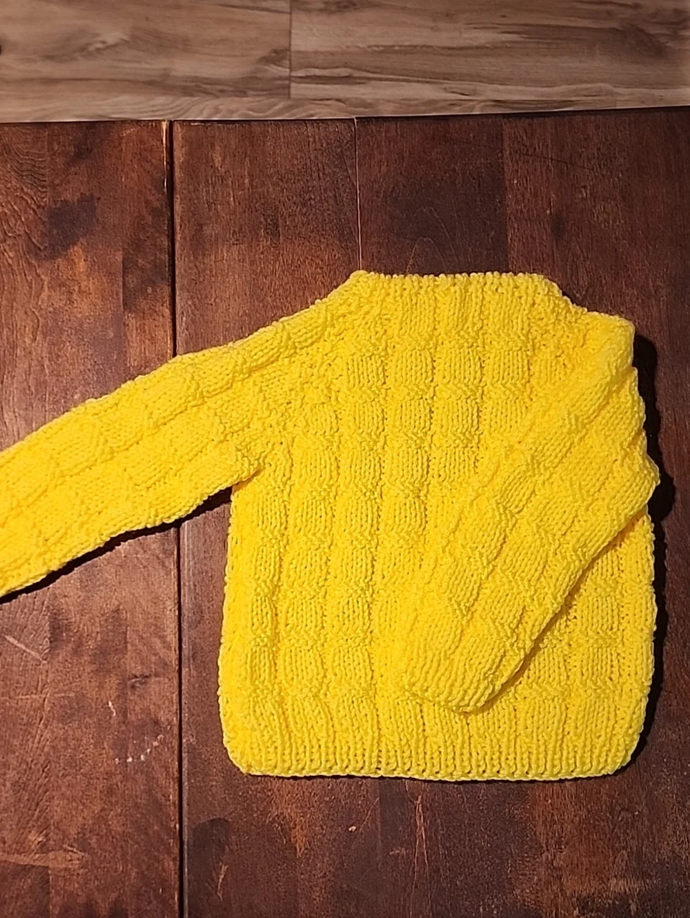 Bright Yellow Cable Knit Women’s Sweater